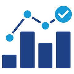 Significantly increased graphic icons about performance measurement, progress and success achievements, making it ideal for focusing on increasing profits.
