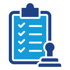 Icon for verification services or licensing agencies that focus on task management, quality management system project management, or audit applications.