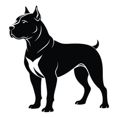 Striking Silhouette of a Cane Corso Embodies Strength Loyalty and Canine Elegance Showcasing the Breed's Powerful Build