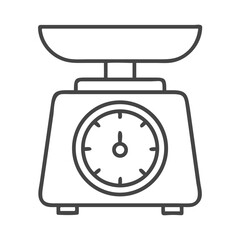 A classic kitchen scale with a round dial, perfect for precise measurements in cooking and baking.
