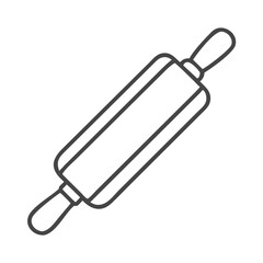 A simple, minimalist rolling pin, perfect for baking enthusiasts and culinary creations.