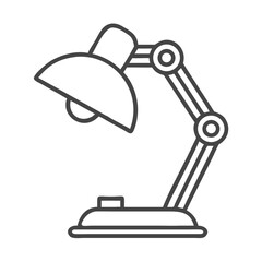 A modern desk lamp with an adjustable arm, featuring a sleek design in a minimalist style.