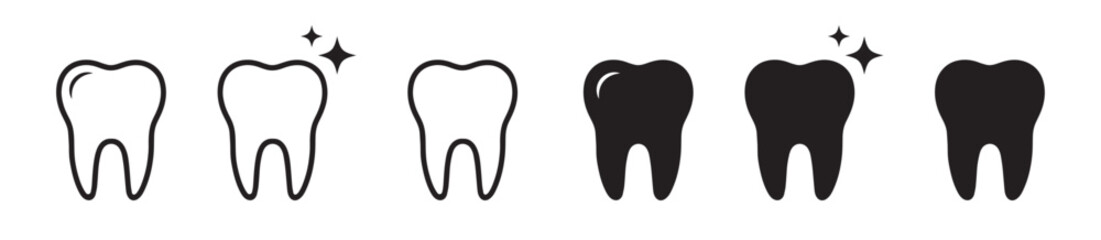 Tooth  icon set. dentist illustration sign collection. vector illustration . 
