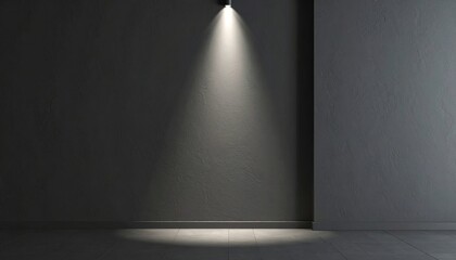 Obraz premium Spotlight Illuminating Dark Gray Concrete Interior