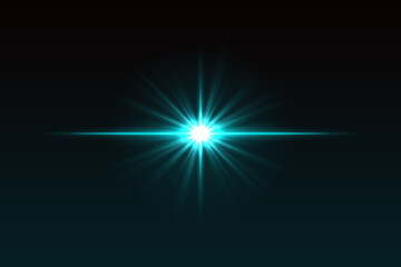 Intense central glow with symmetrical rays and soft edges. Bright light flash for lens effects or glowing transitions.
