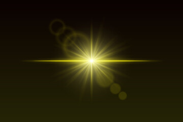 Soft light burst with glow beams and subtle flare rings. Central shine effect for magical visual scenes or transitions.