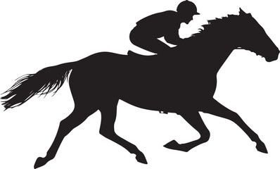 
"Horse Racing Silhouette Bundle"