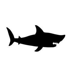 silhouette of shark