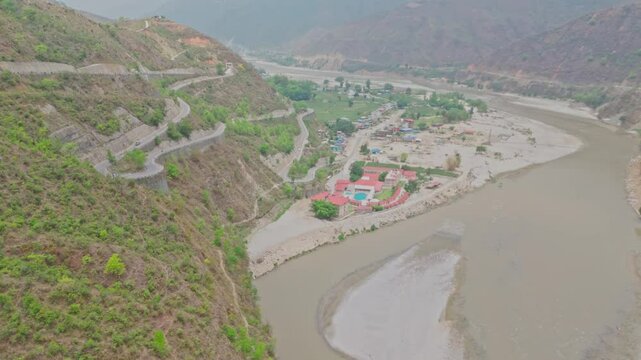 Footage showcases a flowing river, hillside resorts, and lush mountain views along the Banepa&ndash;Bardibas route, reflecting the natural beauty and growing tourism potential of central Nepal.