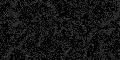  topographical map style background with white contour lines on a black surface background.
