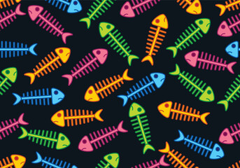 Abstract geometric pattern with repeating fishbone or chevron shapes in vibrant colors