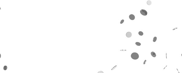 silver  Celebration: Captivating 3D Illustration of Shimmering silver Confetti