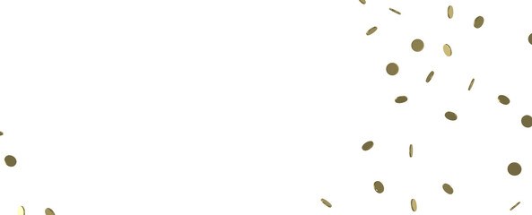 Golden Burst: Astonishing 3D Illustration of Bursting Gold Confetti