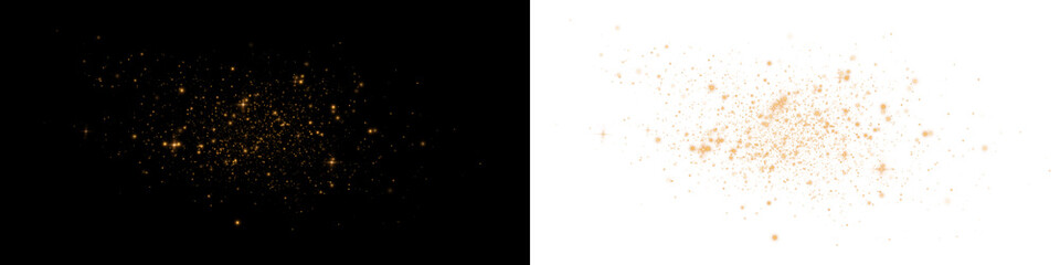 Magical Celebration Path PNG Featuring Golden Glow, Bokeh Shine, and Falling Spark Effect for Festive Greeting Cards and Decorations