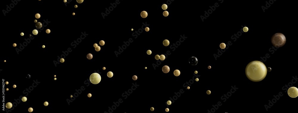 Aufkleber abstract image of colorful spheres floating on a black background. perfect for modern designs.