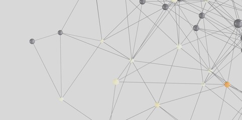 Obraz premium Stock photo of abstract network connection with dots and lines. Ideal for technology, connection, and networking concepts.