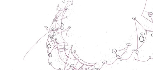 Abstract background with interconnected nodes and lines.  Perfect for tech, network, or connection...