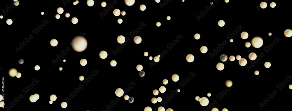 Aufkleber Abstract image of many spheres floating in space.  Perfect for backgrounds, textures, or design elements.