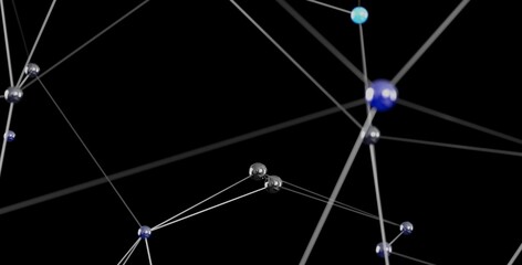 High-tech background image depicting a network connection with glowing nodes. Perfect for...