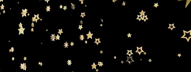 Sparkling gold stars on black. Perfect for celebrations, holidays, and more!