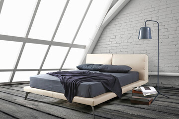 Modern luxury bedroom interior