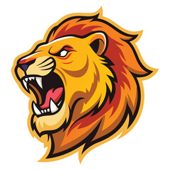 Obraz premium Fierce Roaring Lion Graphics