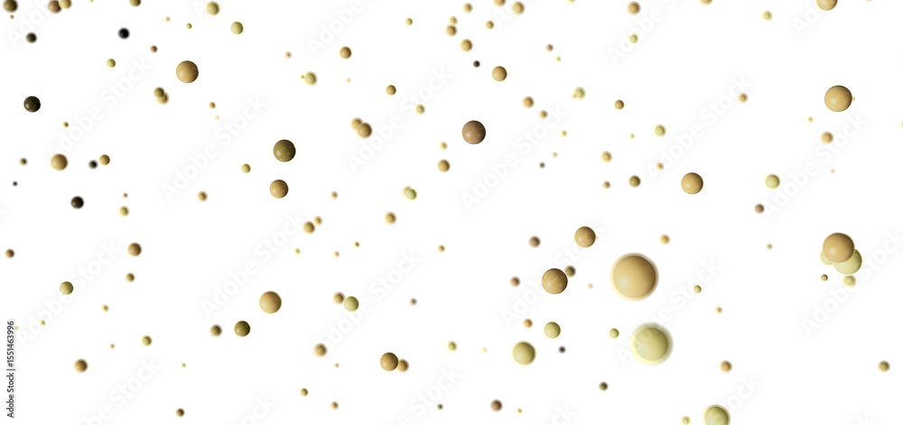 Poster abstract background with many beige and brown spheres falling. perfect for presentations or websites