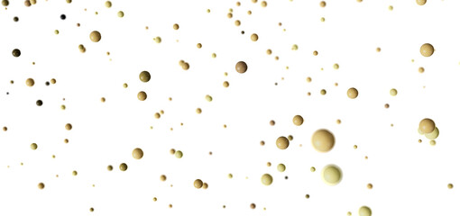 Abstract background with many beige and brown spheres falling. Perfect for presentations or websites.