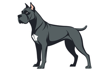 Powerful Cane Corso Dog Breed Illustration A Symbol of Strength Loyalty and Canine Excellence in Vector Graphic Design