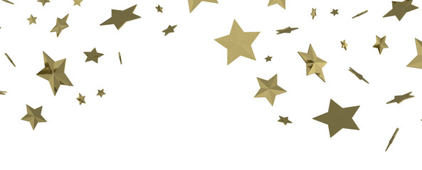 Yuletide Star Descent: Striking 3D Illustration Showcasing Falling Festive Stellar Fragments