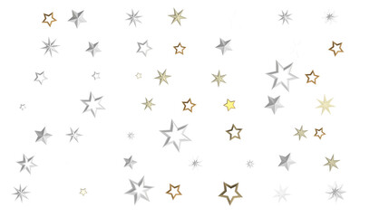 Gilded Wonder: Explore the Magic of a 3D Gold Stars Rain