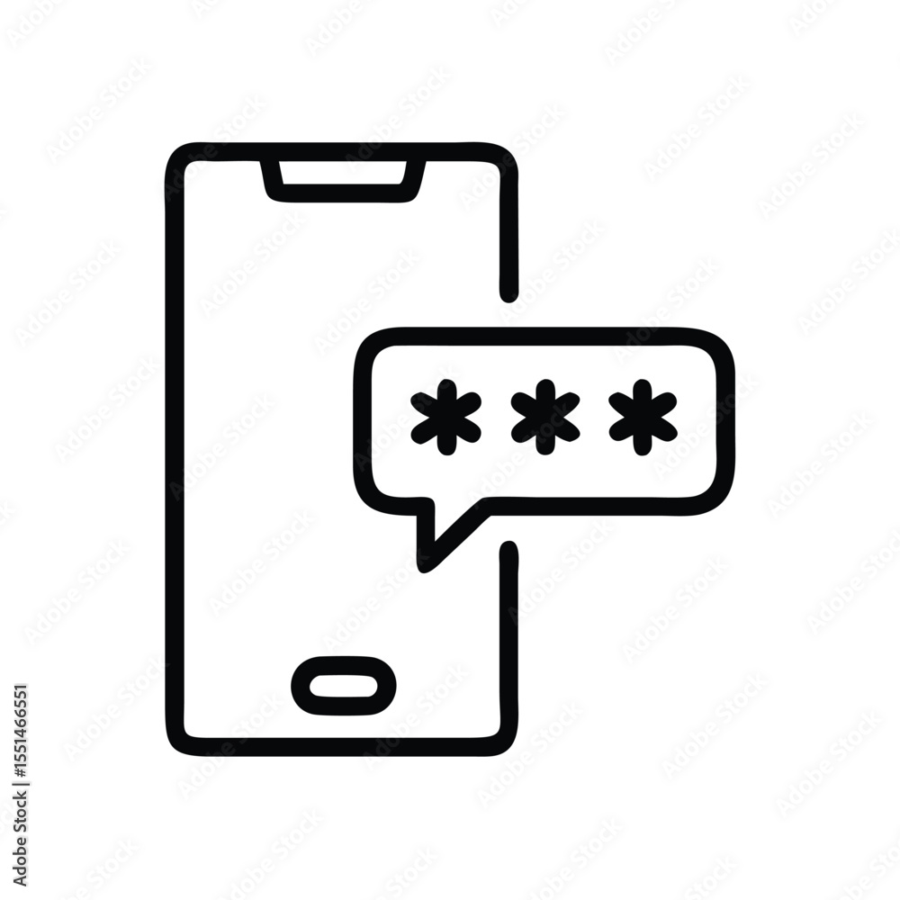 Poster mobile phone password security authentication verification code sms message access login protection