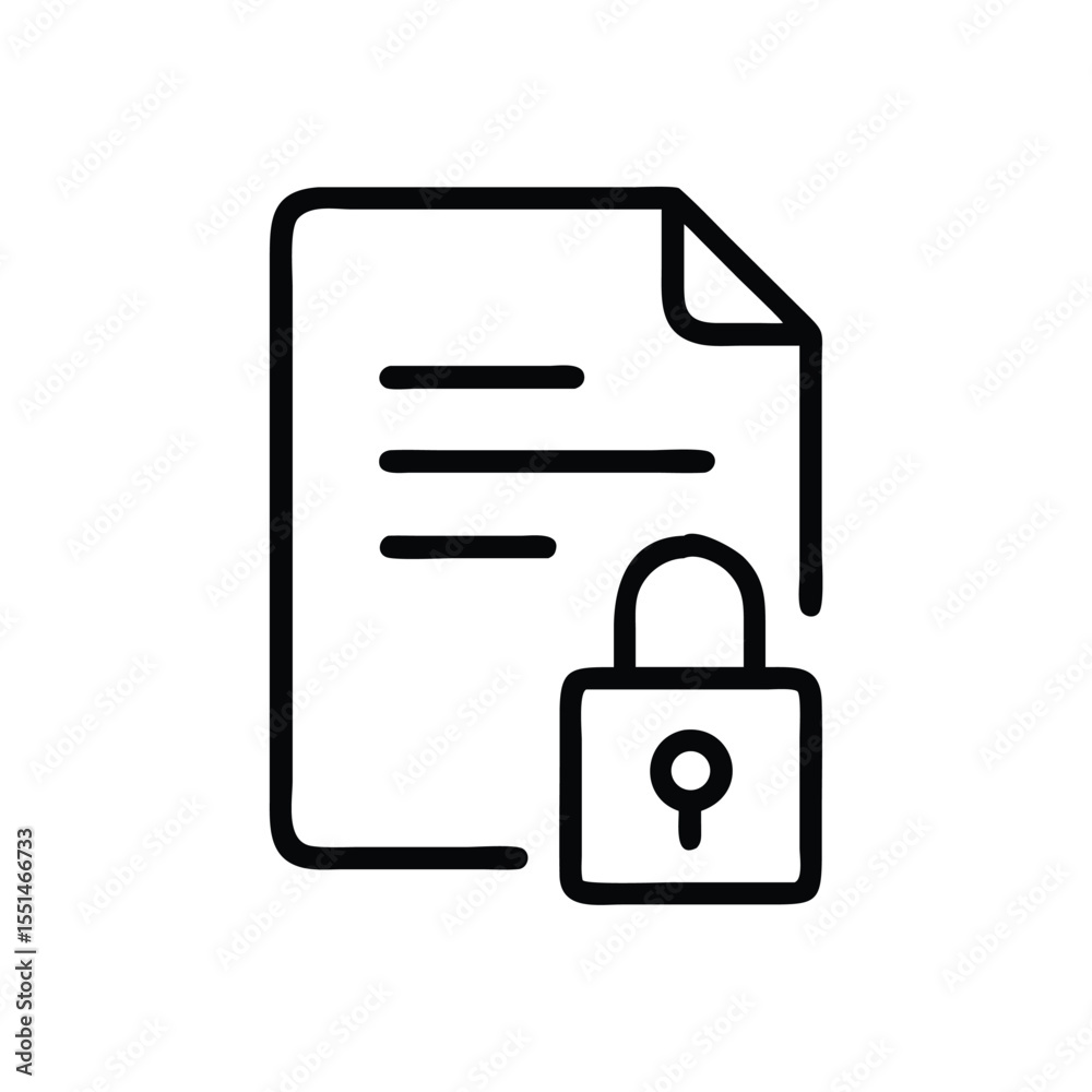 Poster secure document file protection privacy safety lock confidential data encryption access control mana