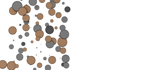  Colorful assorted confetti with serpentine on white