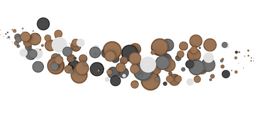 Multicolored paper confetti on transparent background. Realistic confetti flying. Colorful scattered items to holiday decorations.