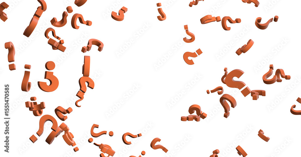 Poster colored question marks background concept