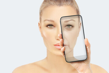 Signs of skin aging,signs of premature aging, Wrinkles and fine lines,Age spots,Sagging skin,Dehydrated skin,eyelid area