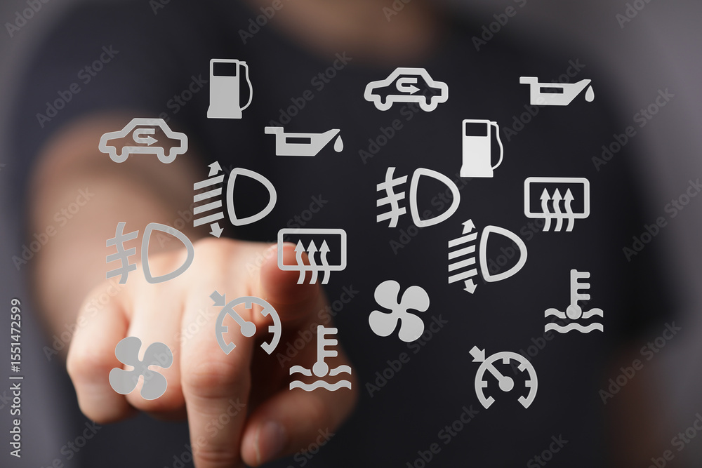 Poster understanding your car's dashboard warning lights is crucial for safety. learn the meanings of commo