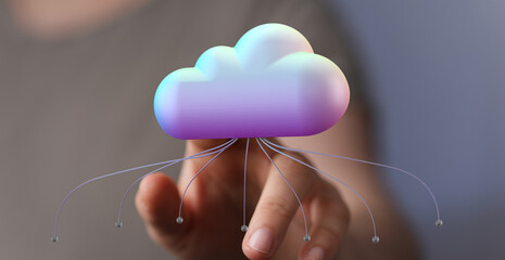 High-quality image depicting cloud computing, data access, and network connectivity.