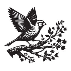 vector illustration of a bird