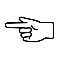 Hand pointing left icon vector illustration hand gesture direction sign finger pointing symbol leftward image