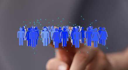 Image depicting a network of people, symbolizing connection, community, and communication.