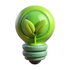 Eco-friendly light bulb concept illustrating green energy and environmental sustainability