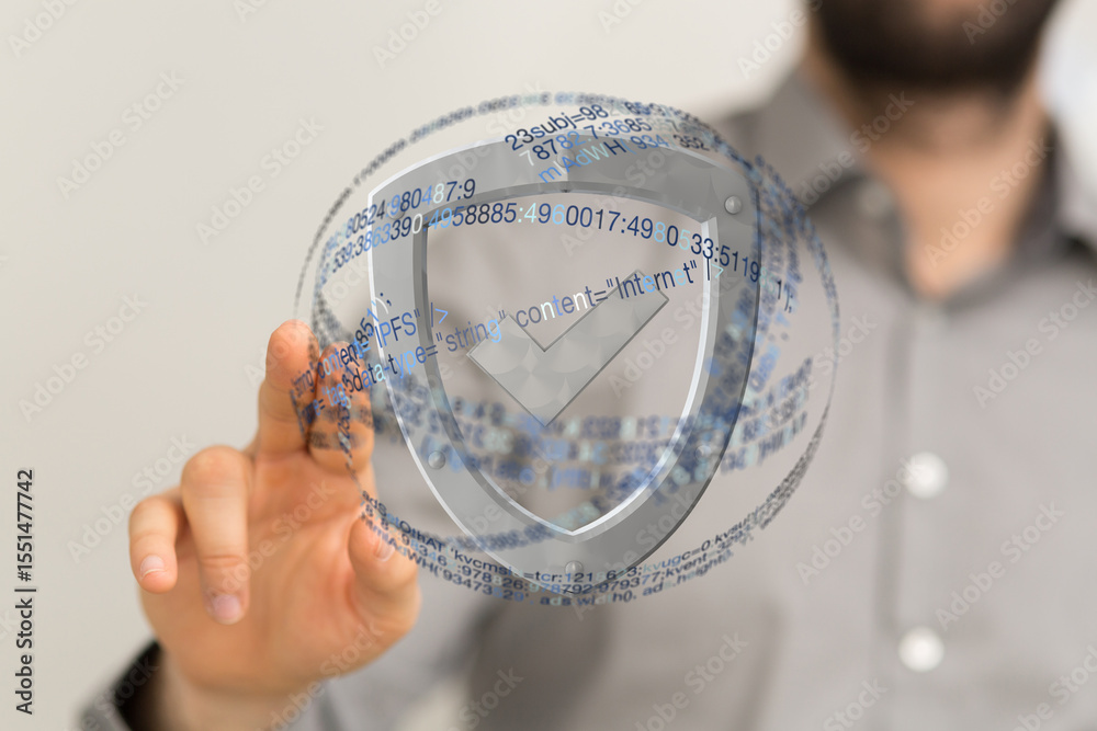 Poster Secure your data with advanced cybersecurity solutions.  Protect your digital assets.
