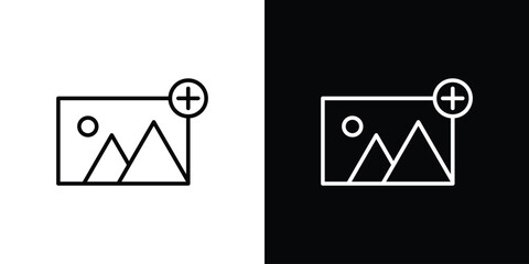 Add image icon vector, Symbol, logo illustrations