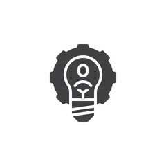 Creative brainstorming solid icon