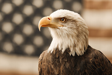 Fototapeta premium American Eagle Flag Patriotic 4th of July