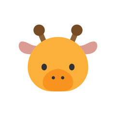 Cute vector illustration of Giraffe head