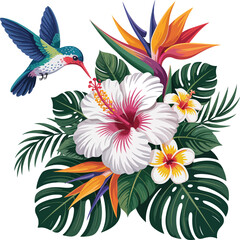 Obraz premium Flat Style Pretty Flower Illustration..