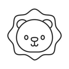 Cute vector illustration of Lion head